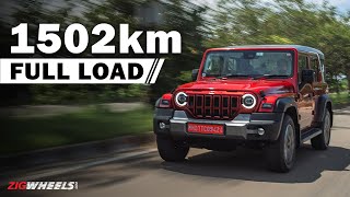 Mahindra Thar Roxx 22Hour Interstate Road Trip Vlog  Zigwheelscom [upl. by Asyl]