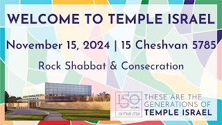 Rock Shabbat amp Consecration  November 15 2024 [upl. by Einimod]