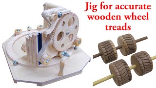 Jig for accurate wood wheel tire treads  plans available [upl. by Slaby]