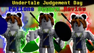 UPDATE Undertale Judgement Day Potions Rework Review  All Ultimates Showcase [upl. by Yarw]