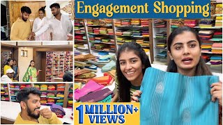 Engagement Shopping 🛍  ವರನಿಂದ ವಧುಗೆ ಸೀರೆ  Nikhil Nisha Vlogs [upl. by Ellevel940]