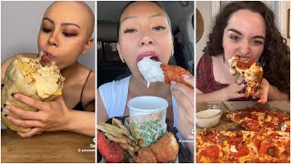 Tiktok mukbang compilation  EXTREMELY Hungry [upl. by Llehsal]