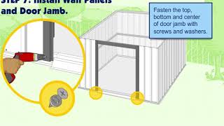 Arrow Metal Shed Basic Assembly [upl. by Sidnala]