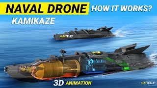 Naval Kamikaze Sea Drone How it works using Starlink Satellite [upl. by Novahs535]