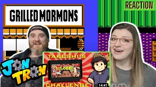 Takeshis Challenge JonTronShow  HatGuy amp Nikki react [upl. by Erund]