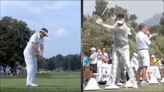 Glyn Meredith Golf Academy Dubai analyses the Swing of Ian Poulter using V1 Golf [upl. by Swihart47]