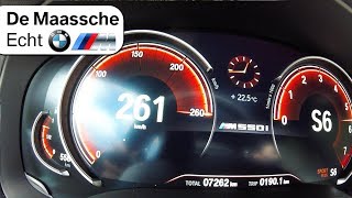 BMW M550i xDrive ACCELERATION amp TOP SPEED 0260kmh  BMW M De Maassche Echt [upl. by Paget475]