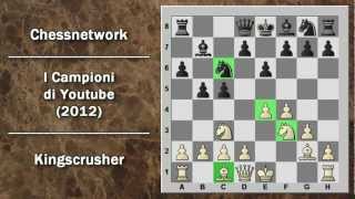 Partite Commentate di Scacchi 26 Kingscrusher vs Chessnetwork  I Campioni di Youtube  2012 [upl. by Mungam]