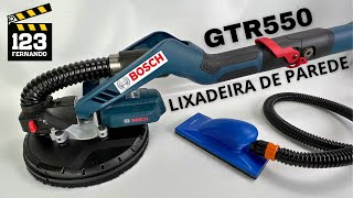 LIXADEIRA GIRAFA BOSCH GTR 550 LIXA PAREDE TETO E PISO DE MADEIRA COM LIXA TELADA E LIXA FURADA PÓ [upl. by Slaughter]