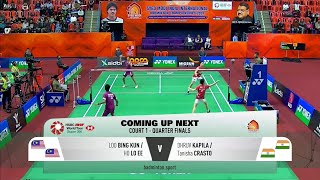 dhruv kapila tanisha crasto IND vs lo bing kun ho lo ee MAL qf syed modi internasional 2024 [upl. by Sesom]