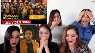 American Girls Reacts On Ramuloo Ramulaa Song  Allu Arjun Dance Reaction  Pooja Hedge [upl. by Imtiaz]