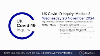 Covid 19 Inquiry  Module 3 Hearing  20 November 2024 AM [upl. by Erastus]