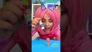 Hiding candies in school 🏫 candy sweets gummy diy school handmade stationery [upl. by Norita]