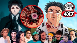 Demon Slayer Season 4 Episode 7 Reaction Mashup  Kimetsu No Yaiba 4x7 [upl. by Nanyk]