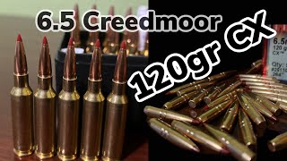 65 Creedmoor 120gr Hornady CX Bullet reload  shoot [upl. by Ossy]