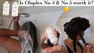 Olaplex No 4 and 5 Review  Wash Day  Natural hair [upl. by Yran]