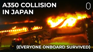 Japan Airlines Airbus A350 Lands Engulfed In Flames In Tokyo [upl. by Cairns]