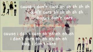 2NE1  I Dont Care Reggae karaoke RomEng version [upl. by Ardrey778]