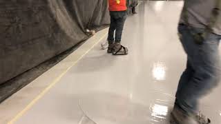 Epoxy Floors Squeegee and backrolling [upl. by Meneau300]