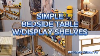 SIMPLE BEDSIDE TABLE WITH SHELVES DIY HOME DESIGN [upl. by Delwin309]