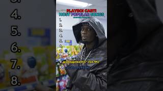 Most Popular Playboi Carti Songs playboicarti carti iammusic rap kanyewest top10 popular wlr [upl. by Aibara170]