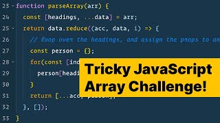 Can you solve this tricky JavaScript Array problem [upl. by Nylteak790]