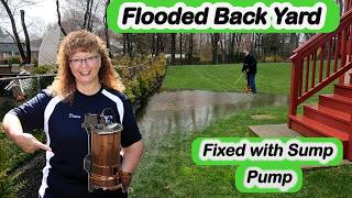 Outdoor Sump Pump stops Yard Flooding How we install an Outdoor Sump Pump [upl. by Angelo439]