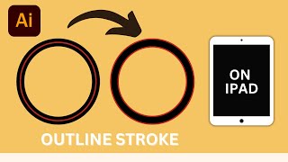 How to Outline a Stroke in Illustrator on iPad  Adobe Illustrator iPad Tutorial [upl. by Fauch]