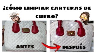 cómo limpiar carteras de cuero  cómo desmanchar cuero sintético cómo limpiar bolso blanco frotex [upl. by Andrews145]