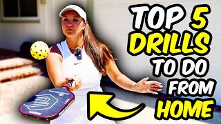 Top 5 Pickleball Drills To Do From Home [upl. by Aizirk358]