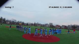 Varsity Baseball vs Gilman [upl. by Ferguson834]