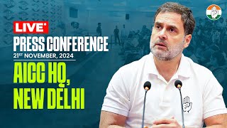 LIVE Press Conference  AICC HQ New Delhi  Rahul Gandhi [upl. by Nnyltiac]