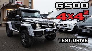 MercedesBenz G500 4x4²  Monstruos  Test Drive [upl. by Elleirol]