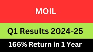 MOIL Q1 Results 202425  MOIL Share Latest News  166 Return in 1 Year [upl. by Port]