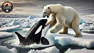 Polar Bear vs Killer Whale Arctic Giants Clash in a Hypothetical Showdown [upl. by Kotta]