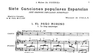 Manuel de Falla Siete canciones populares españolas 1914 [upl. by Ylenaj267]