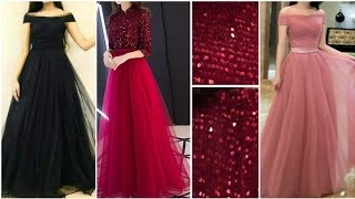 Plain net fabric gown design ideas  Gown dress design ideas  Gown designs 2021 [upl. by Glanti]