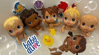 NEW Baby alive crib life dolls swimming in the bath 🛁 Layla has a BIG accident 😱 [upl. by Eilssel]