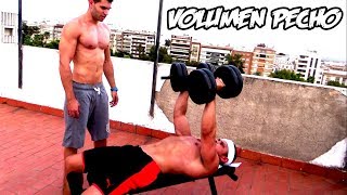 RUTINA DE PECHO EN CASA CON MANCUERNAS Y FLEXIONES PARA AUMENTAR MASA MUSCULAR – VOLUMEN [upl. by Hollyanne]