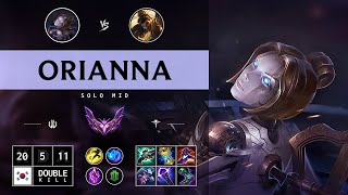 Orianna Mid vs Akshan Legendary  KR Master Patch 1415 [upl. by Maybelle]