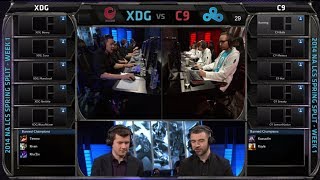 Cloud 9 vs XDG  2014 NA LCS Spring split Season 4 W1D1  XDG vs Cloud 9 G1 [upl. by Kareem186]