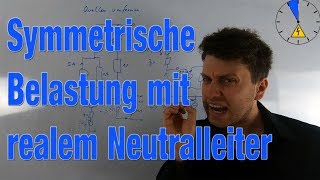 Symmetrische Belastung mit realem Neutralleiter  Mehrphasensystem [upl. by Cosette]