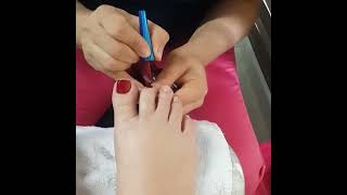 Red Pedicure Made Easy DIY Tutorial [upl. by Pahl]