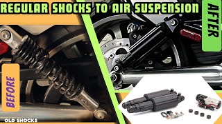 Install and 1 year review of Air suspension on Harley Davidson VROD Muscle 2013 I used Arnott air [upl. by Ateekram]