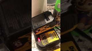 Charging up the dewalt 50 Ah battery on the DCB112 [upl. by Nodyroc]