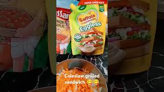 Coleslaw grilled sandwich recipe 😋😋sandwichrecipe sandwichontawa dailyshorts shortsfeed share❤️ [upl. by Atinek]