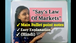 Says Law of Markets  Economics [upl. by Nilyahs98]