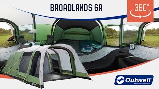 Outwell Broadlands 6A Air Tent  360 video 2019 [upl. by Philipps758]