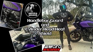 HD Pan America install HepcoampBecker Hand and Heat guards from MotoMachines [upl. by Eniamraj626]