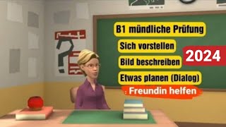 Mündliche Prüfung deutsch B1  sich vorstellen Bild beschreiben und gemeinsam etwas planen Dialog [upl. by Malissia298]